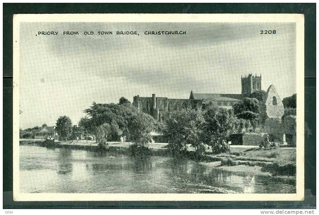 CHRISTCHURCH, Priory From Old Town Bridge Gu110 - Autres & Non Classés