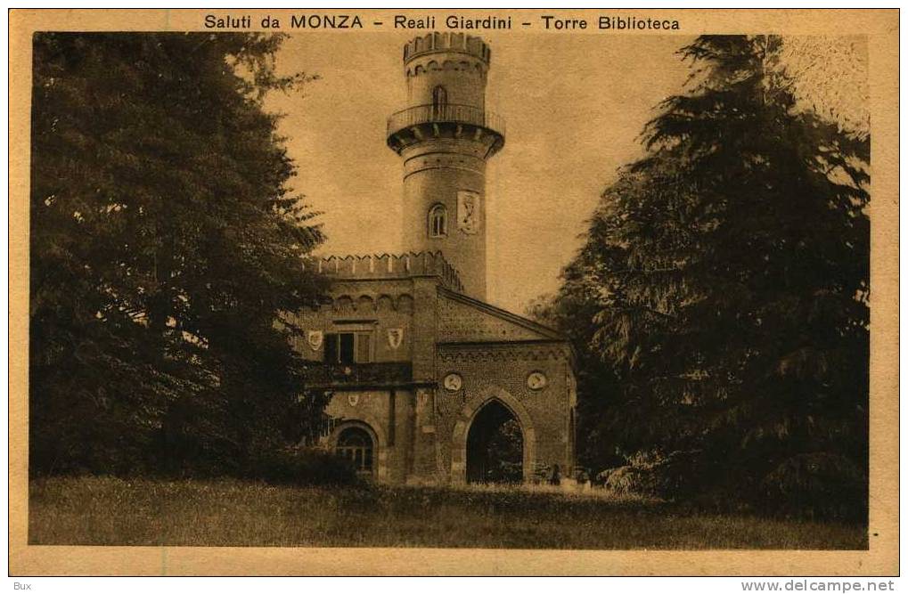 MONZA    LOMBARDIA  TORRE BIBLIOTECA NON  VIAGGIATA  COME DA FOTO FORMATO PICCOLO IMMAGINE OPACA - Monza