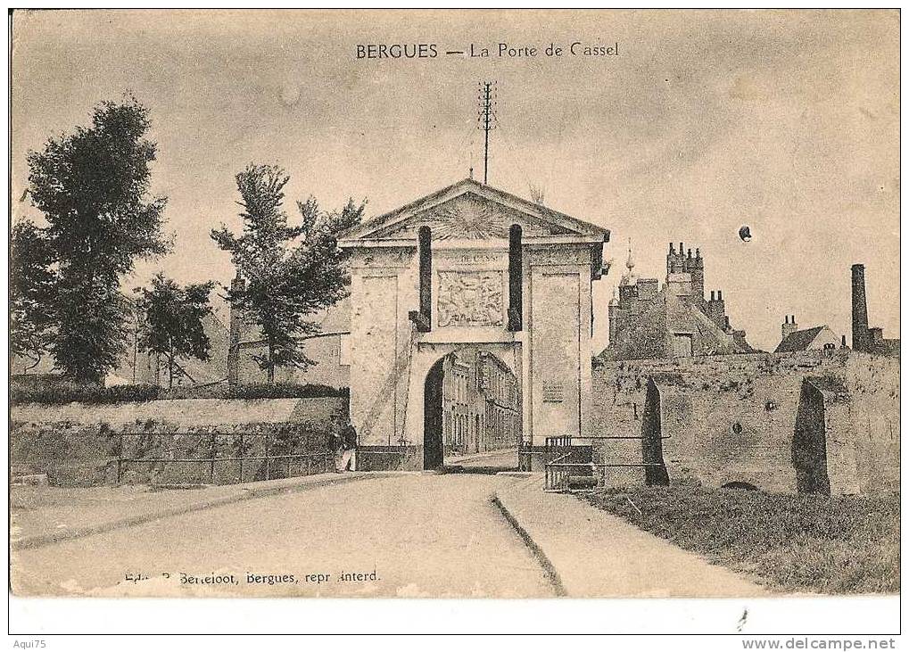 BERGUES    La Porte De Cassel (pte Animation)manque En Bas) - Bergues