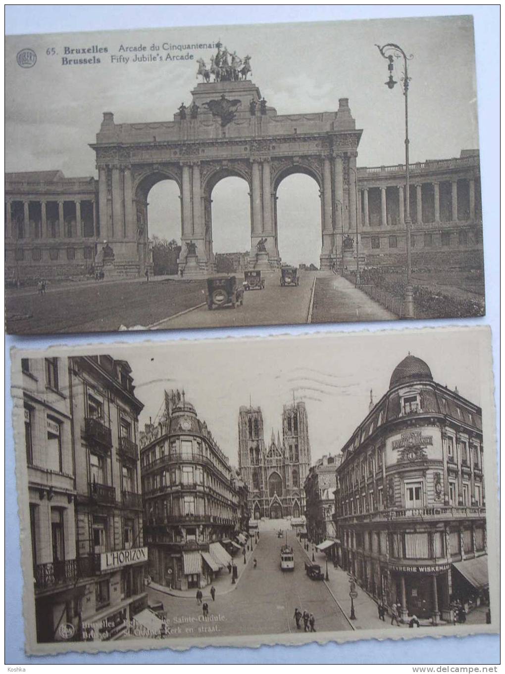 BRUSSEL - Bruxelles - Lot 2 CP -  Arcade Cinquantenaire + Rue Sainte Gudule - 1949 - Albert - Prachtstraßen, Boulevards