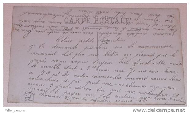 Carte Postale Photo Cantine Militaire Avec Café Soupe Verre De Vin  ... - Camp De FONTAINEBLEAU 1908 - Characters