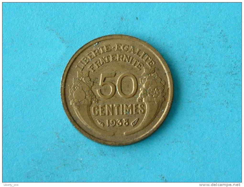 1938 - 50 CENTIMES / KM 894.1 ( For Grade, Please See Photo ) !! - Autres & Non Classés