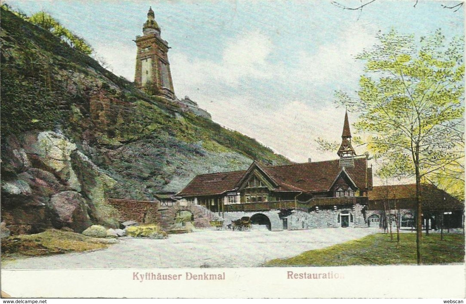 AK Kyffhäuser Ks Wilhelm-Denkmal Gasthaus Relief Starke Prägung Farblitho ~1905 #13 - Kyffhaeuser