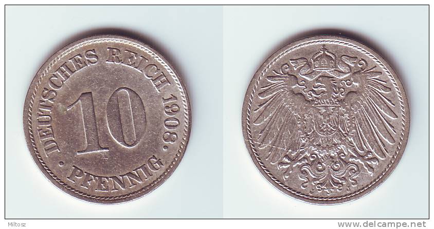 Germany 10 Pfennig 1908 J - 10 Pfennig