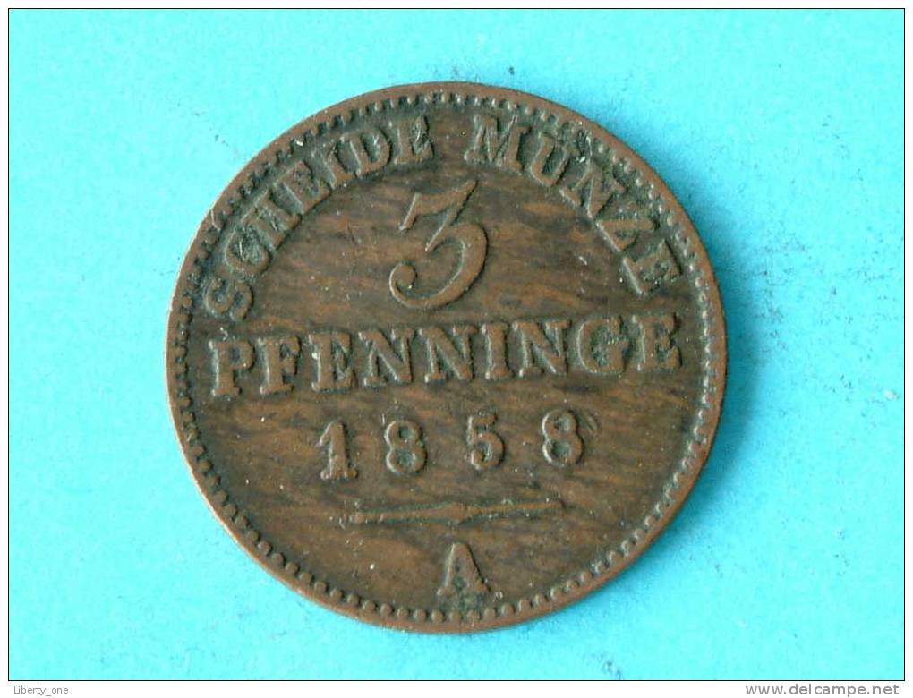 1858 A - 3 PFENNINGE / KM 453 ( For Grade, Please See Photo ) ! - Petites Monnaies & Autres Subdivisions