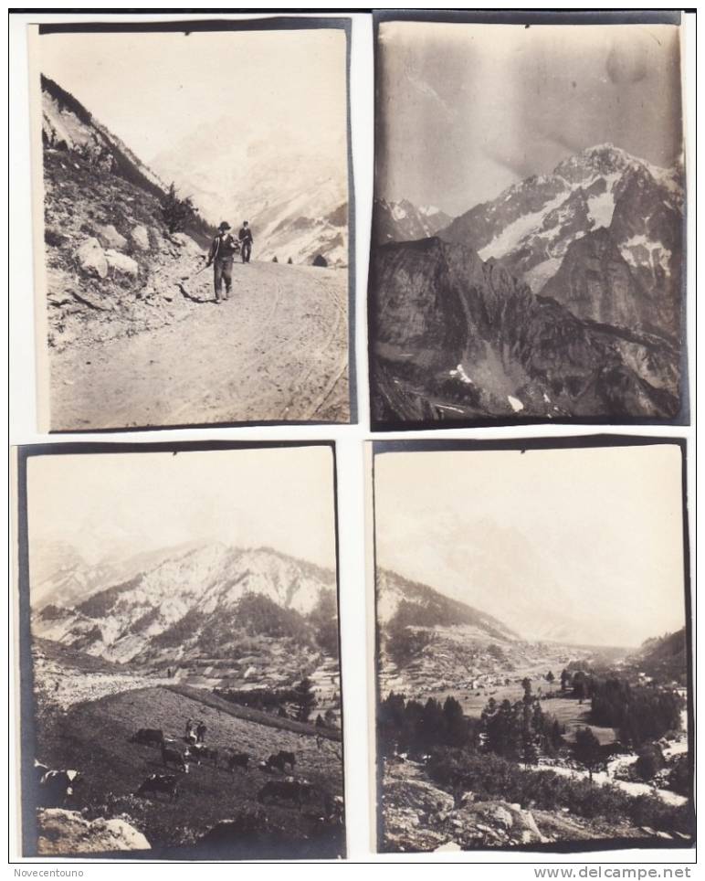 Valle D´Aosta - Courmayeur -	 Monte Bianco  - Lotto Foto  Documentate 1906 - 15 Pezzi  - Brenva, Entreves, La Thuile … - Aosta