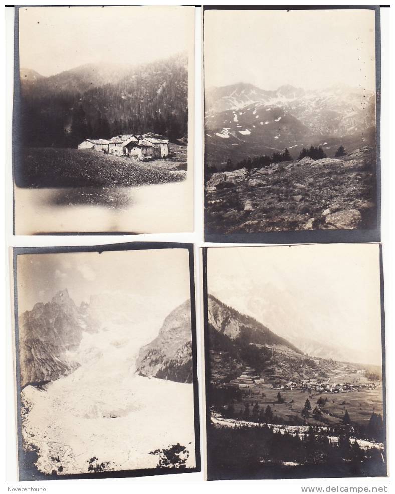 Valle D´Aosta - Courmayeur -	 Monte Bianco  - Lotto Foto  Documentate 1906 - 15 Pezzi  - Brenva, Entreves, La Thuile … - Aosta