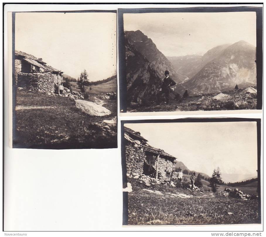 Valle d´Aosta - Courmayeur -	 Monte Bianco  - lotto foto  documentate 1906 - 15 pezzi  - Brenva, Entreves, La Thuile …