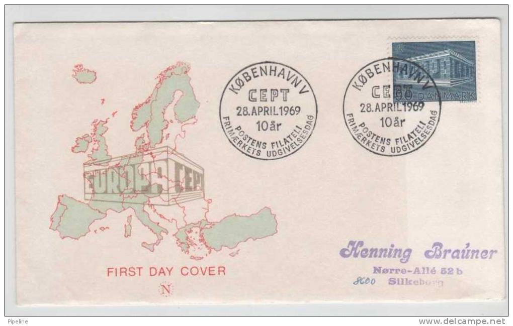 Denmark FDC 28-4-1969 EUROPA CEPT With Cachet - 1969