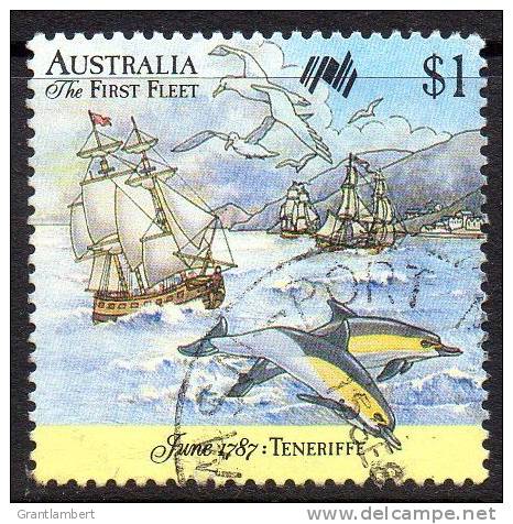 Australia 1987 Bicentenary First Fleet At Tenerife - $1 Dolphins Used SG 1066 - Used Stamps