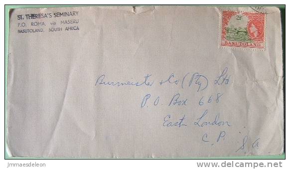 Basutoland (Lesotho) 1962 Cover Maseru To East London South Africa - Basuto House - Lesotho (1966-...)