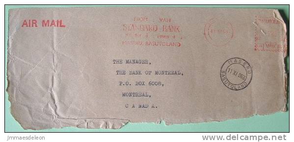 Basutoland (Lesotho) 1963 Cover Maseru To Montreal Canada - Machine Franking - Lesotho (1966-...)