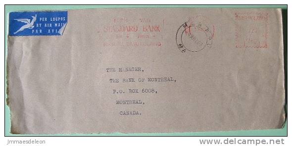 Basutoland (Lesotho) 1963 Cover Maseru To Montreal Canada - Machine Franking - Lesotho (1966-...)