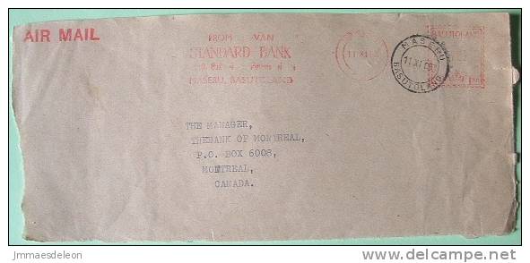 Basutoland (Lesotho) 1963 Cover Maseru To Montreal Canada - Machine Franking - Lesotho (1966-...)