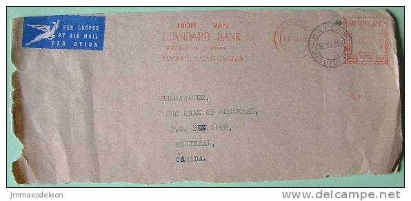 Basutoland (Lesotho) 1963 Cover Maseru To Montreal Canada - Machine Franking - Lesotho (1966-...)