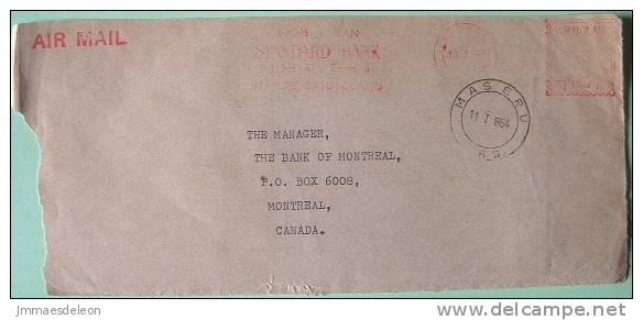 Basutoland (Lesotho) 1964 Cover Maseru To Montreal Canada - Machine Franking - Lesotho (1966-...)