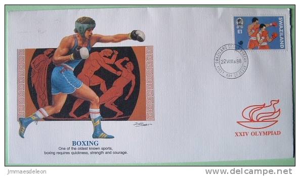Swaziland 1988 FDC Cover - Boxing - Seoul Olympics - Swaziland (1968-...)