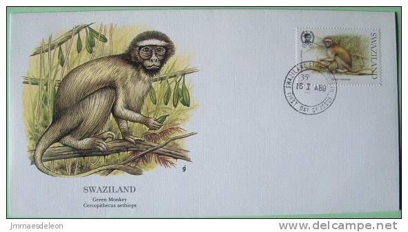 Swaziland 1989 FDC Cover - Boxing - Green Monkey - Swaziland (1968-...)