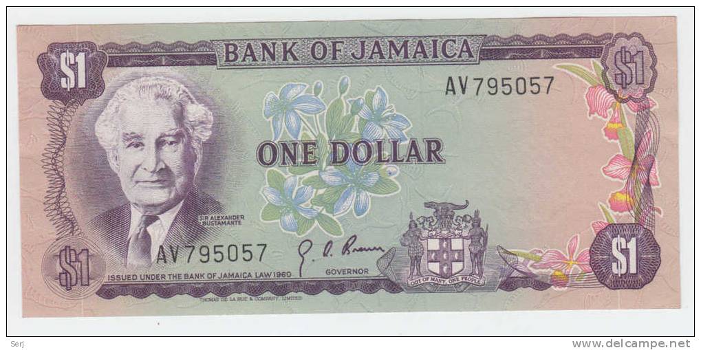 JAMAICA 1 DOLLAR 1960 (1976) UNC  NEUF  P 59a  59 A - Jamaique