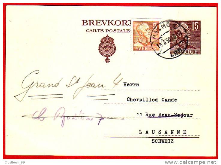 Eniter Postal / Ganzsache, Doppeltes Frankatur, 13.3.1950, Malmö - Lettres & Documents