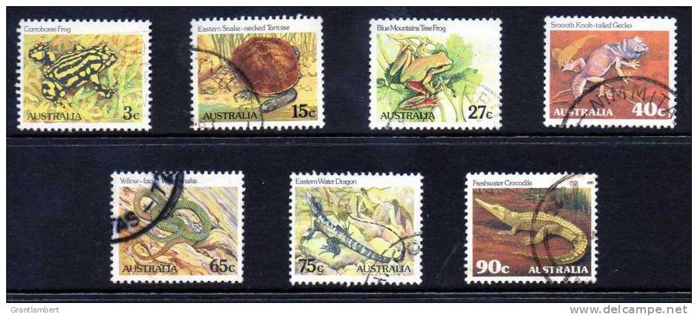 Australia 1981- 1982 Native Animals Set Of 7 Used - - - Actual Stamps - - - Used Stamps