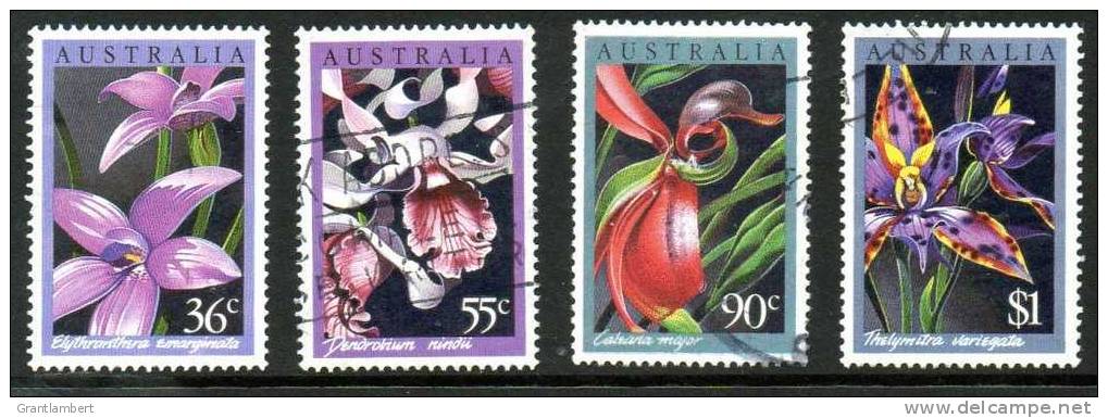 Australia 1986 ORCHIDS  Set Of 4 Used - - - Actual Stamps - - - - Used Stamps