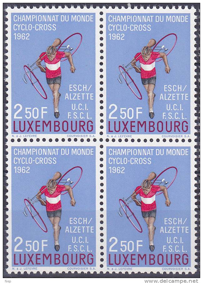 LUXEMBURG - Michel - 1962 - Nr 655 (Blok Van 4/Bloc De Quatre) - MNH** - Unused Stamps