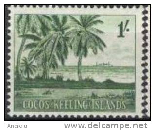 1963 Cocos / Keeling Islands,  Definitives, Coconut, Palms, Landscape , MNH - Kokosinseln (Keeling Islands)