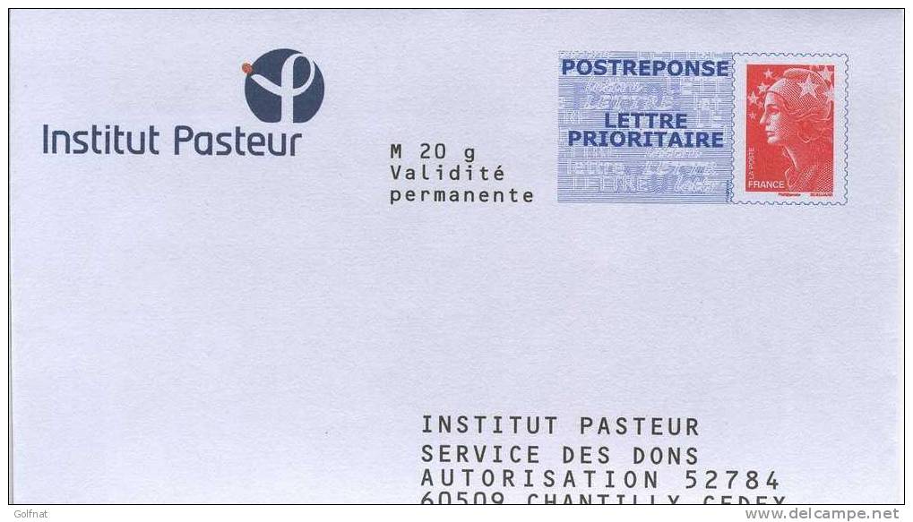 ENVELOPPE REPONSE INSTITUT PASTEUR 09P538 - Prêts-à-poster:Answer/Beaujard