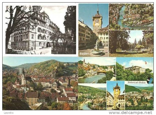 Baden 8 Ansichtskarten Ab Ca. 1950 - Baden