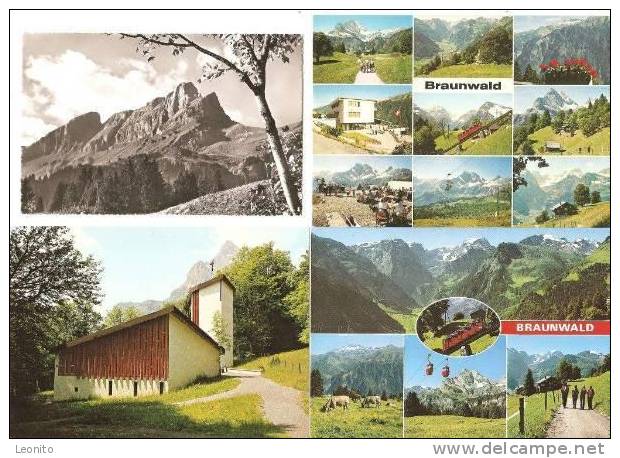 Braunwald Sommer 8 Ansichtskarten Ab 1954 - Braunwald