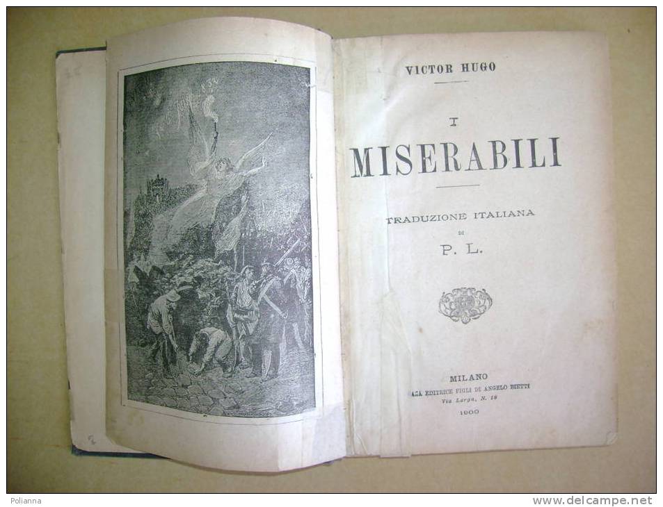 PQ/21 Victor Hugo I MISERABILI Bietti 1900 Illustrato  In 3 Volumi - Old