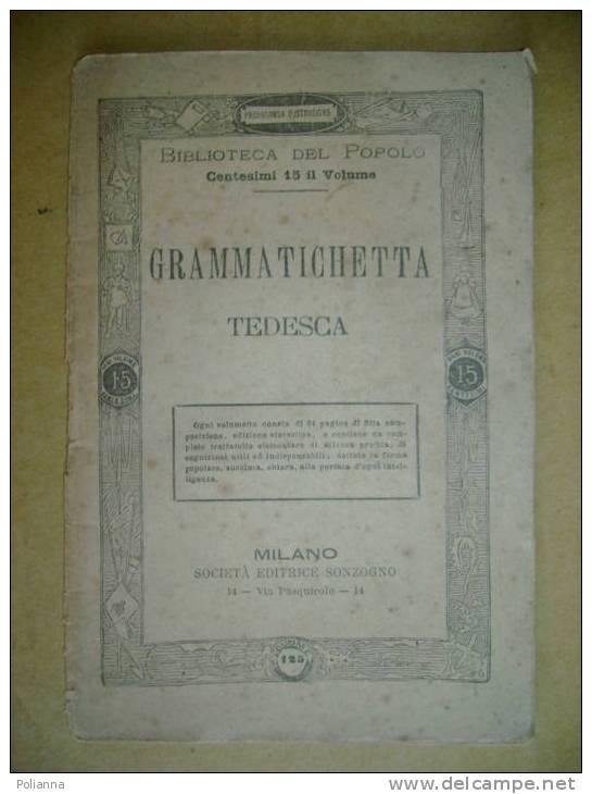 PQ/27 BIBLIOTECA DEL POPOLO/STORIA PITTURA In ITALIA Sonzogno 1891 - Kunst, Antiek