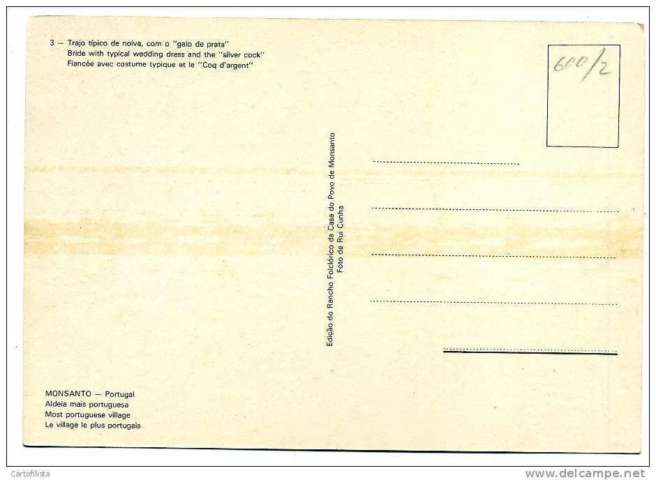MONSANTO - Costumes - Trajo Típico De Noiva Com O " Galo De Prata " - Castelo Branco