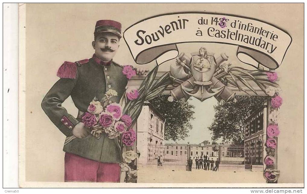 11 - Souvenir Du 143e D'infanterie à CASTELNAUDARY - Castelnaudary