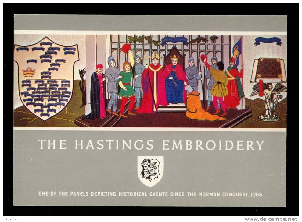 The Hastings Embroidery - Panel 2 / 27 - Family Tree Of Sovereigns  William First To James First -   Pas Voyagée Unused - Hastings