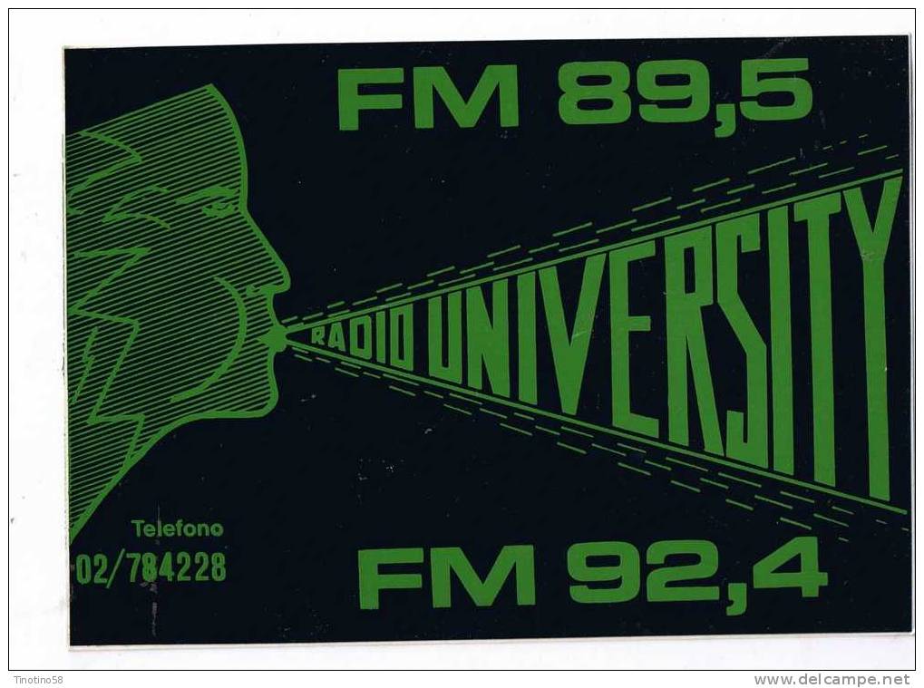 ADESIVO  ORIGINALE     FM  92,4  FM  89,5     RADIO  AMATORI - Radio Amatoriale