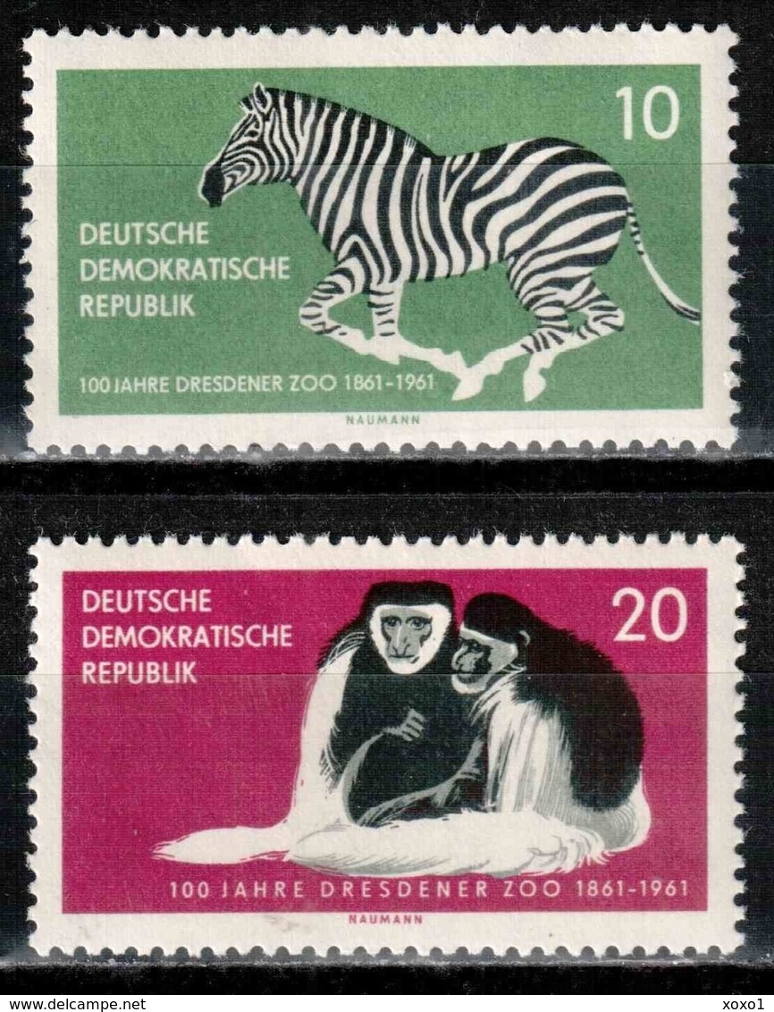 GERMANY DDR 1961   MiNr. 825 - 826  Deutschland Zoo ANIMALS Monkeys  2v MNH** 7,00 € - Affen