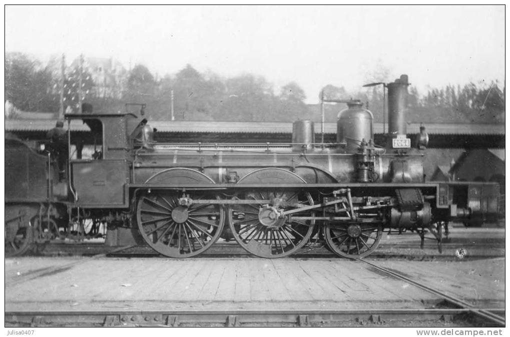 LOCOMOTIVE A VAPEUR Photographie Loco Pour Train De Voyageurs Des Cdf De L'Etat - Equipo