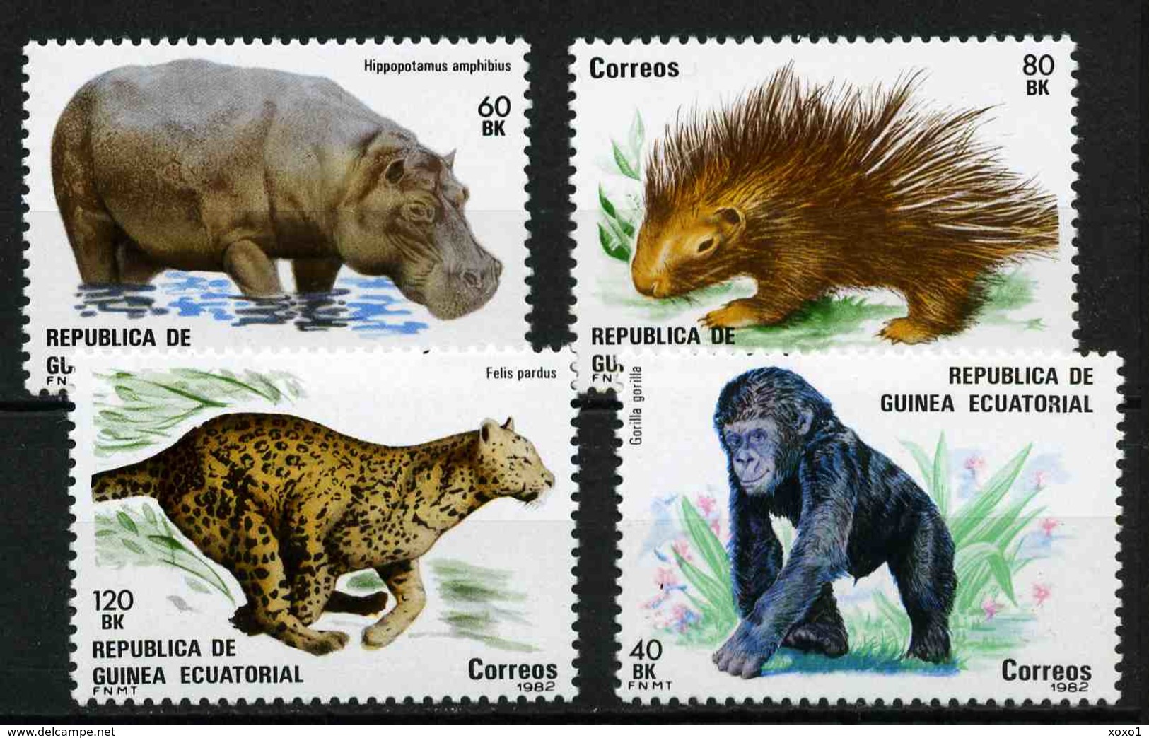 Equatorial Guinea 1982 MiNr. 1634 - 1637  Äquatorial-Guinea Animals 4v MNH** 6,00 € - Affen