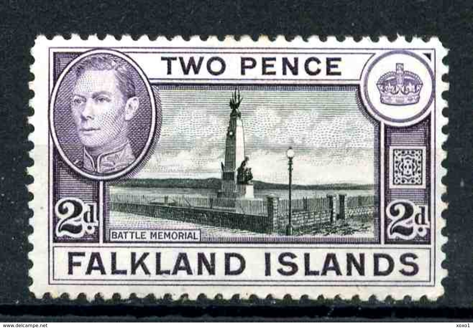 Falkland Islands 1938 MiNr. 81 Falklandinseln Monument To The Battle WW1 George VI 1v MLH* 1,00 € - Prima Guerra Mondiale