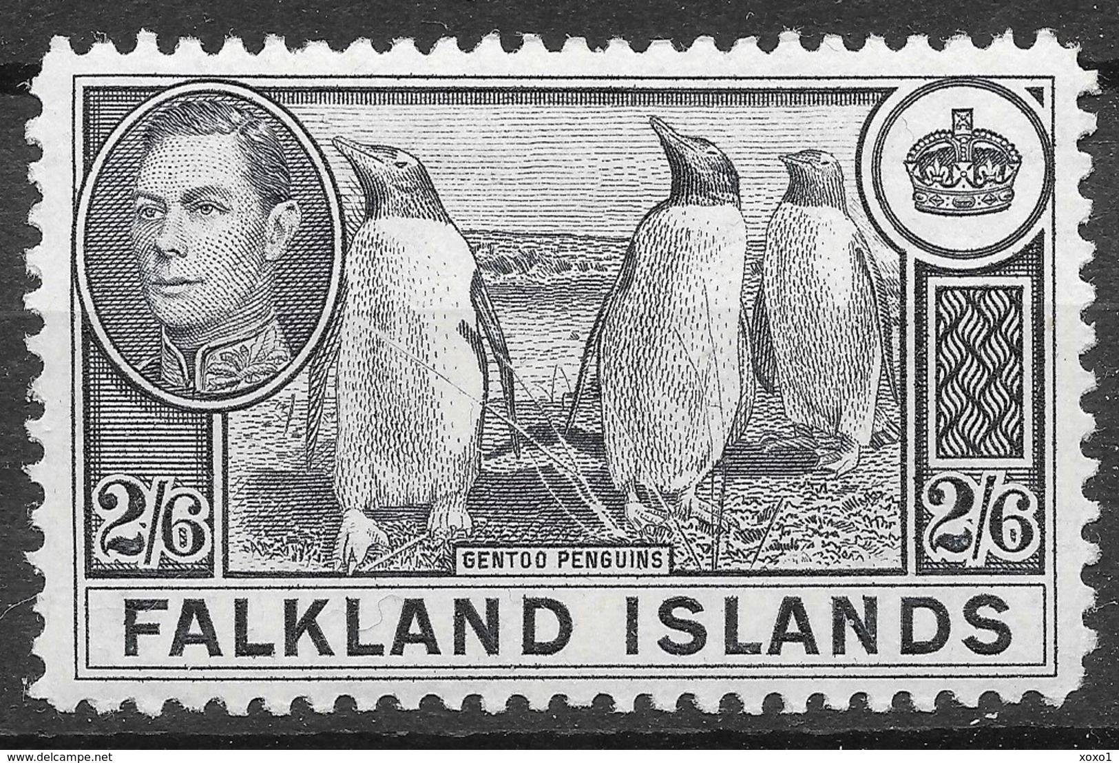 Falkland Islands 1938 MiNr. 90 Falklandinseln Birds Gentoo Penguins 1v MLH* 45.00 € - Penguins