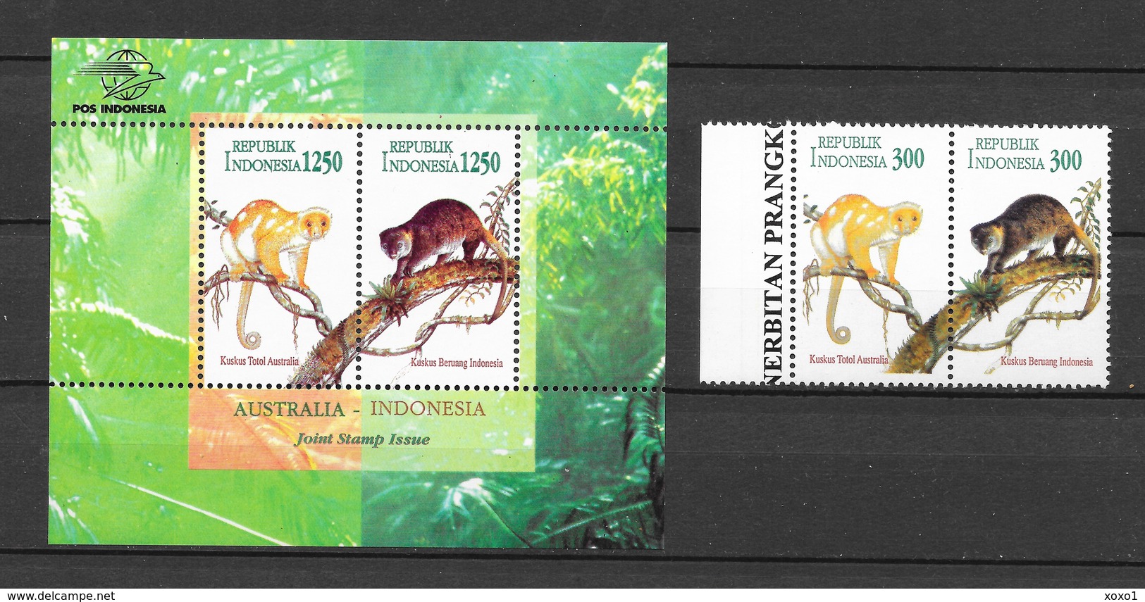 Indonesia 1996 MiNr. 1610 - 1613 (Block 108) Indonesien Animals Kuskus 2v + S\sh MNH**  4.20 € - Affen