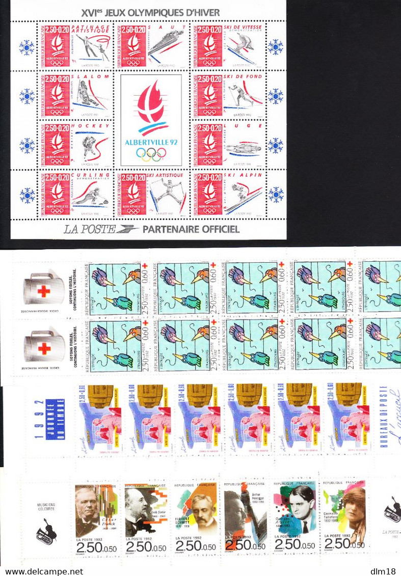 ANNEE COMPLETE 1992 NEUVE SANS CHARNIERE FRAICHEUR POSTALE SANS PREOS 213/223 - 1990-1999