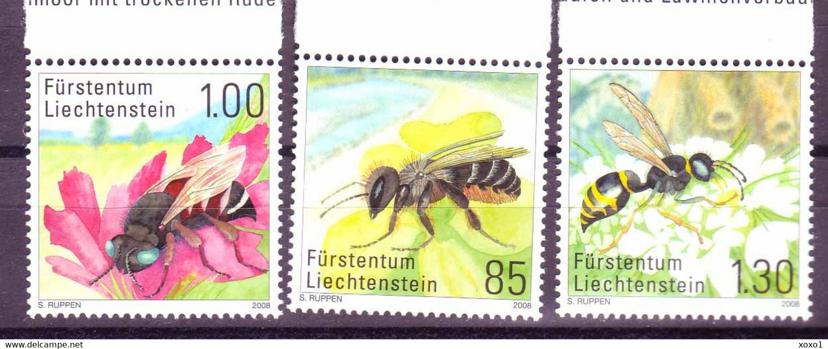 Liechtenstein 2008 MiNr. 1482 - 1484 Insects BEES 3v MNH** 8.00€ - Abeilles