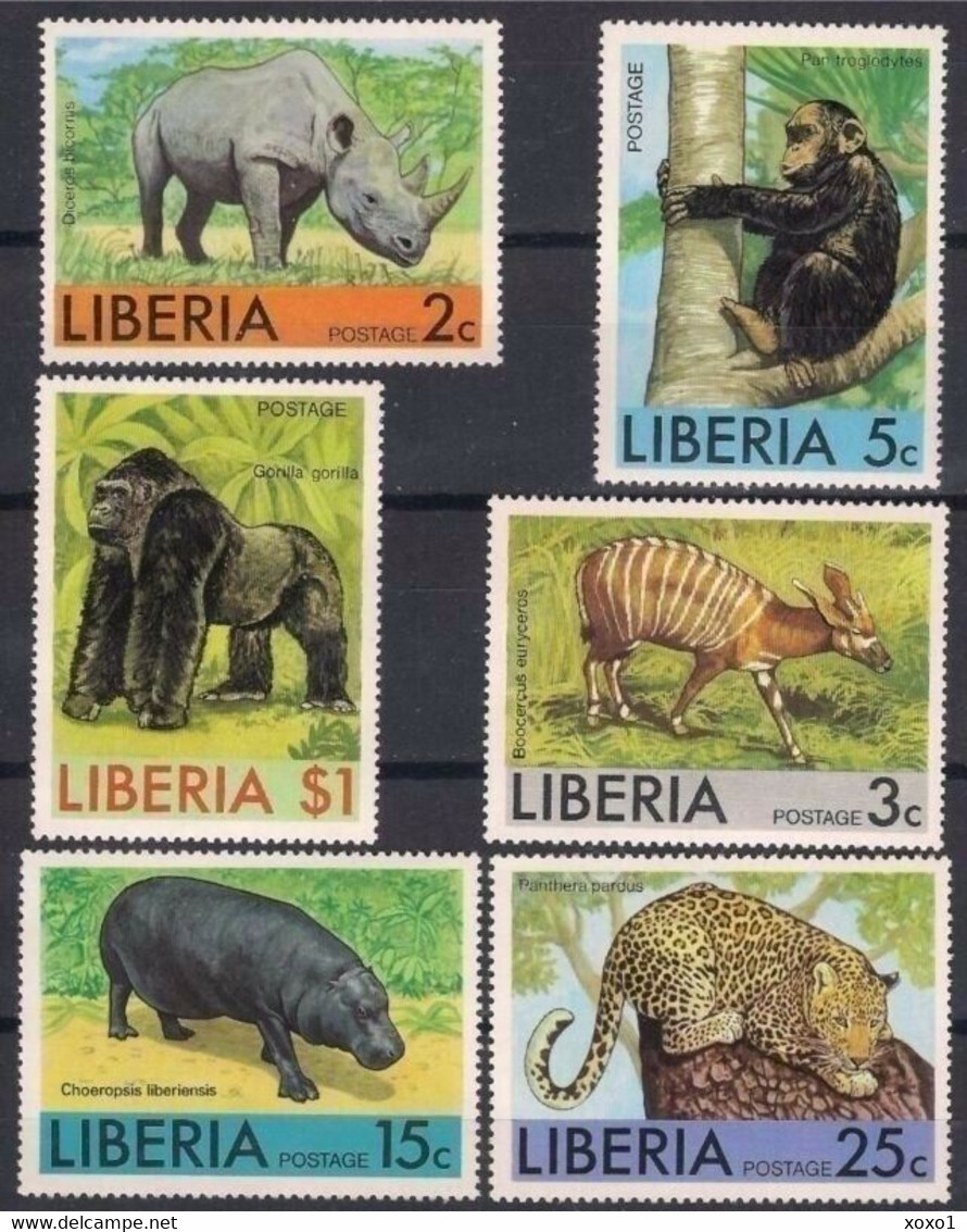 Liberia 1976 MiNr. 1006 - 1012 Animals Tiere 6v MNH** 7,00 € - Apen