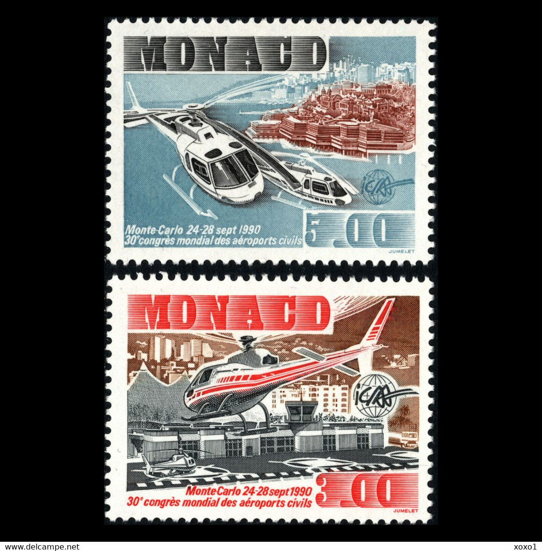 Monaco 1990 Mi.No. 1973 - 1974 Transport Helicopters  2v MNH** 3,50 € - Helicópteros