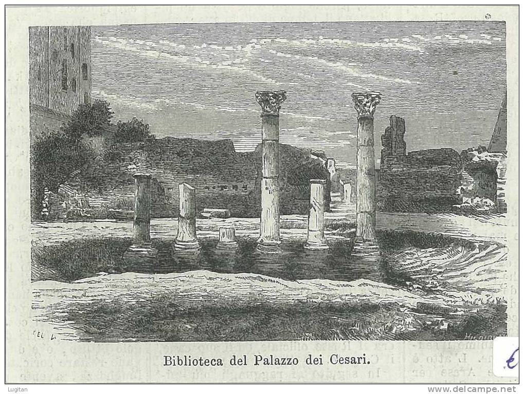 Stampe Antiche: BIBLIOTECA  DEL PALAZZO DEI CESARI - POMPEI - Non Classés