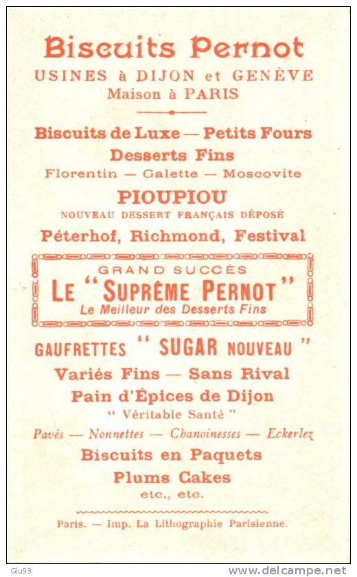 Chromo - Biscuits Pernot - Dijon - La Pensionnaire  !! - Pernot