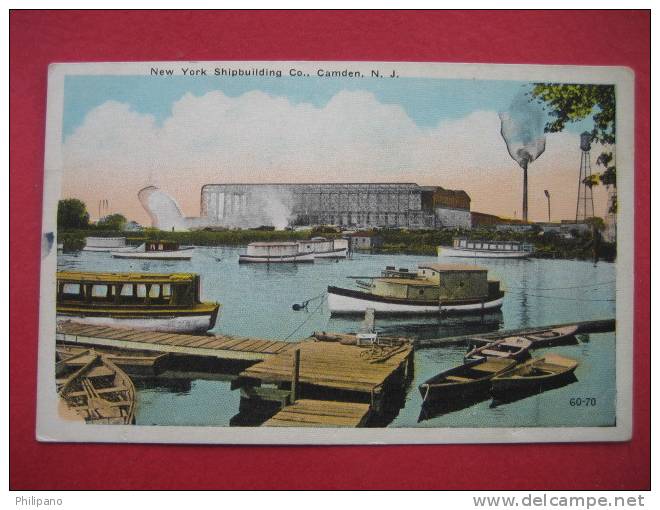 Camden Nj   New York Shipbuilding Co   Vintage Wb  ----(ref 119) - Camden